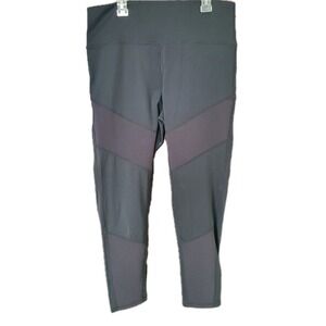 Zyia Active High Waisted‎ Moto Cropped Leggings Black Plus Size 20 EUC Gym
